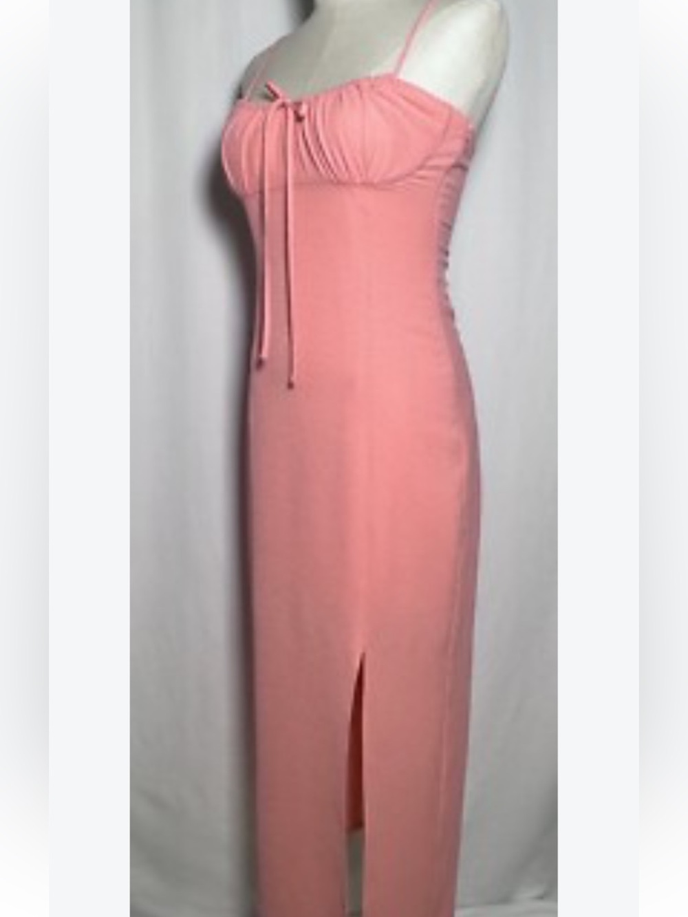 Gianni Bini Maya Ruched Tie Sweetheart Neck Midi Dress